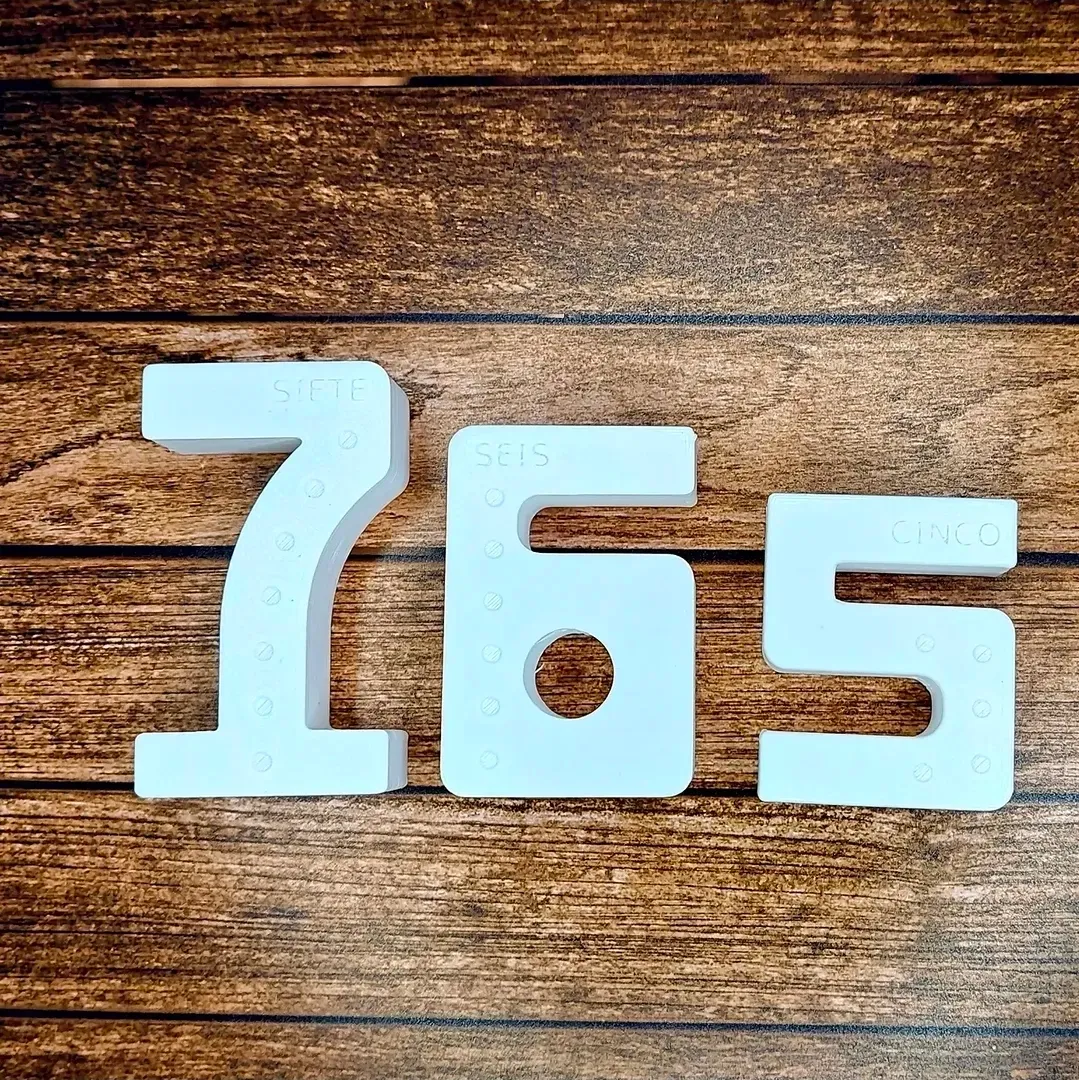 números educativos 7 6 5